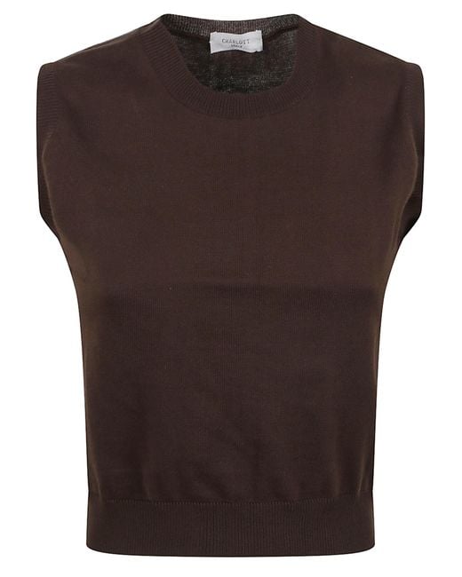 Charlott Brown Top Cotton
