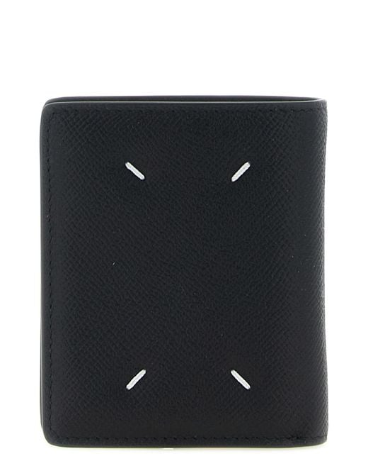 Maison Margiela Black Bi-Fold 'Four Stitches' Wallet for men