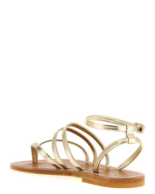 K. Jacques Metallic Hemeree Sandals
