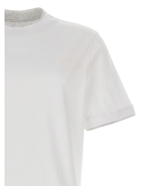 Brunello Cucinelli White Cotton T-Shirt for men