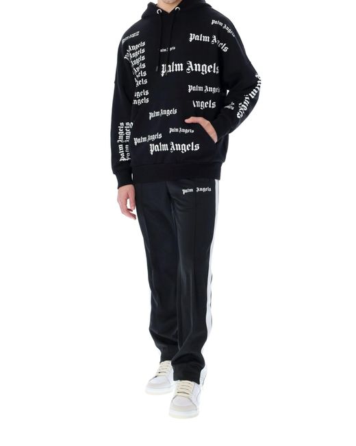 Palm Angels Ultra Logo Over Hoodie in Black for Men | Lyst