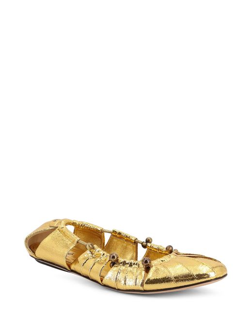 Chloé Metallic Leather Ballerinas