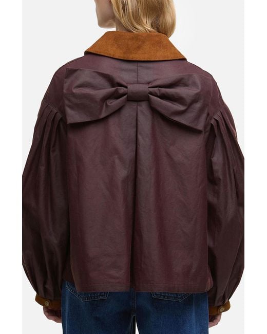 Barbour Brown X Farm Rio Thais Wax Jacket