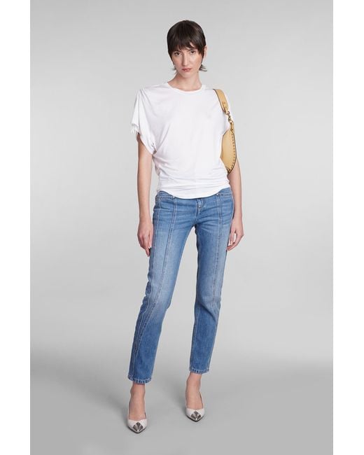 Isabel Marant Nikira Jeans In Blue Cotton