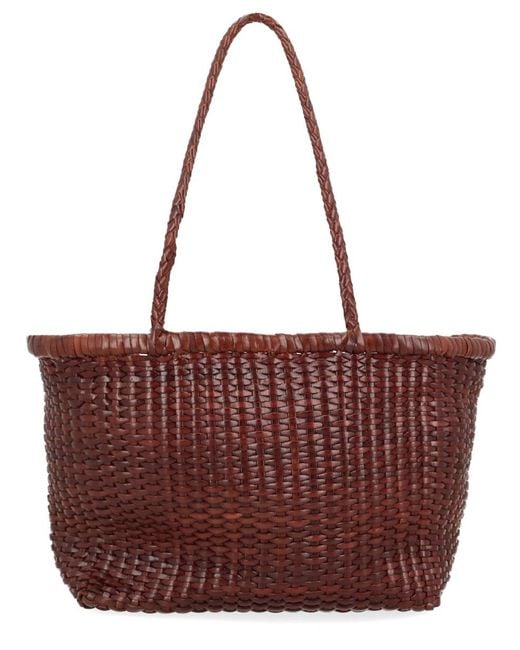 Dragon Diffusion Red Shoulder Bag B Weave Leather