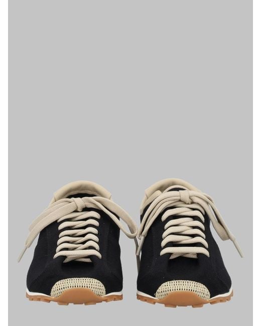 Jacquemus Black Sneakers Tennis Cotton Trainers