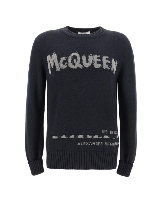 Alexander McQueen Black Knitwear for men