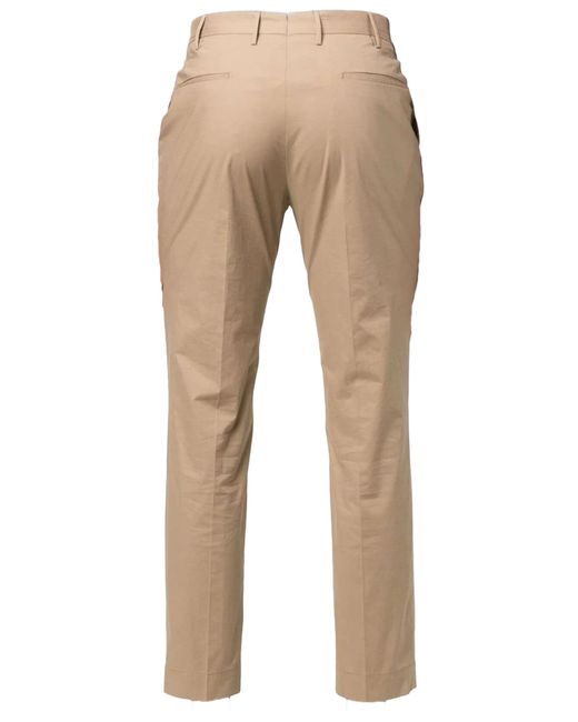 Incotex Natural Dark Cotton Trousers for men
