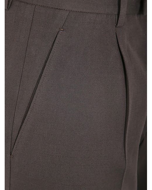 Zegna Gray Cotton And Wool Pants for men