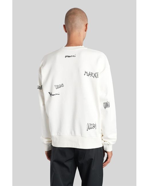 Marni White Sweatshirt for men