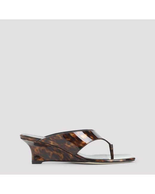 Stuart Weitzman Brown Stuart Weizman Vinnie Wedge Thong 50 Sandals
