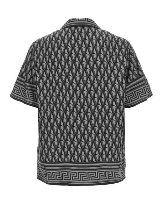 Versace Black V Greca Shirt for men