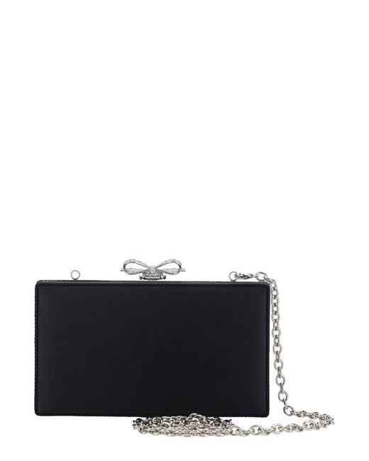 Self-Portrait Gray Clutch Bag Mesh Polyester