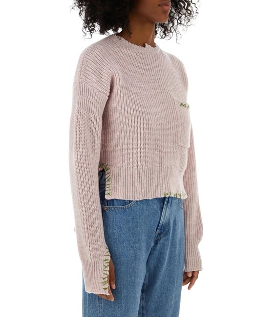 Marni Pastel Pink Wool Sweater