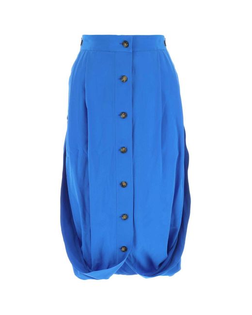 Quira Blue Light- Crepe Flip It Up Skirt