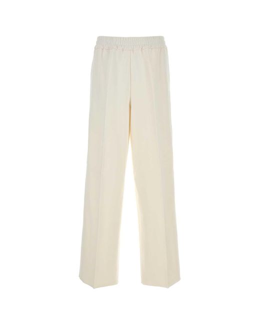 Jil Sander White Stretch Jersey Pant for men