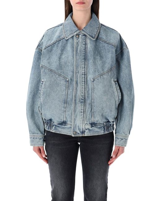 Saint Laurent Blue Oversized South Denim Jacket