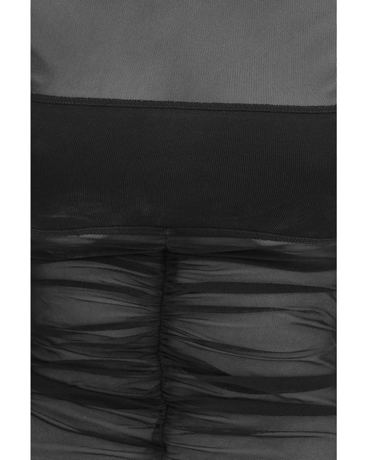 Rick Owens Black Tempio Bandeau Top Nylon; Elastane