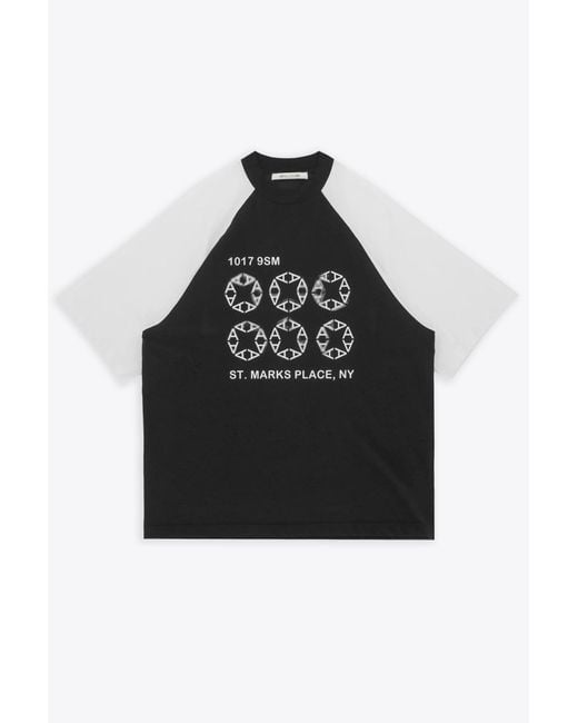 1017 ALYX 9SM Black Oversize Logo Raglan T-Shirt And Raglan Sleeves T-Shirt for men