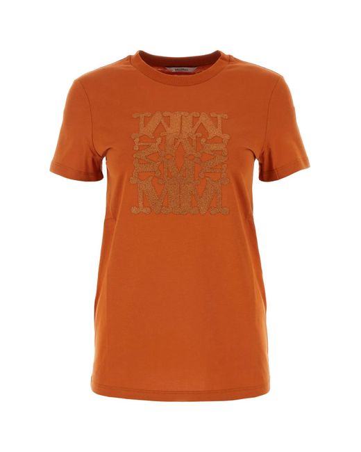 Max Mara Orange Dark Cotton Taverna T-Shirt