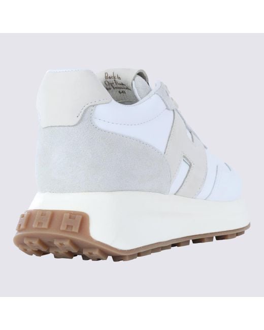 Hogan White Leather Sneakers