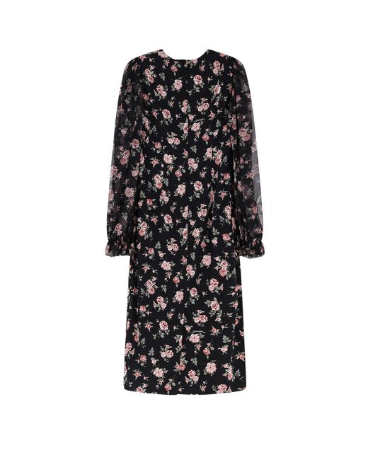 Dolce & Gabbana Black Stretch Silk Dress