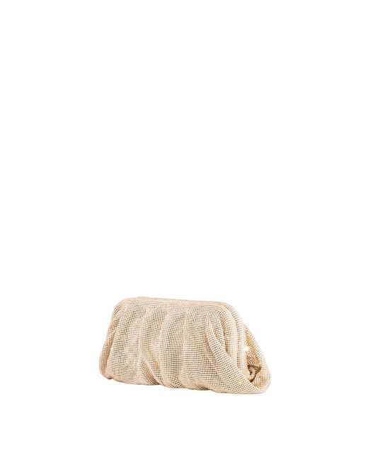 Benedetta Bruzziches Natural Venus La Grande Crystal Rhinestone-Embellished Aluminum Mesh Clutch With Shoulder Strap