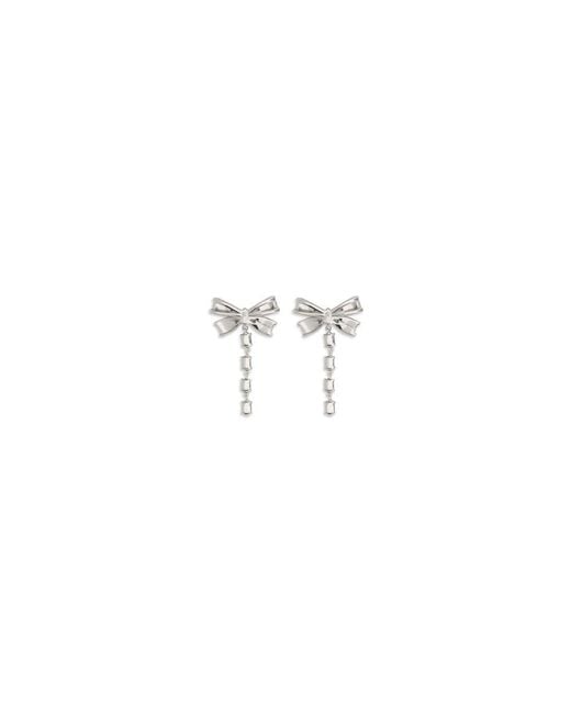 Self-Portrait White Brass Earrings