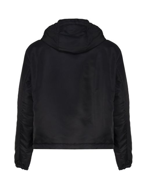 Loewe Black Logo Hooded Nylon Jacket for men