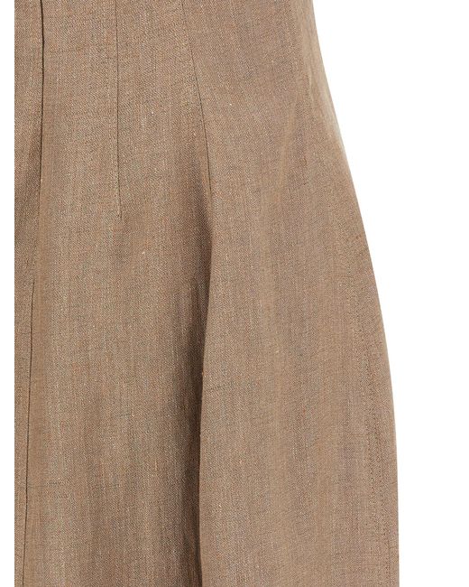 Brunello Cucinelli Natural Linen Long Dress