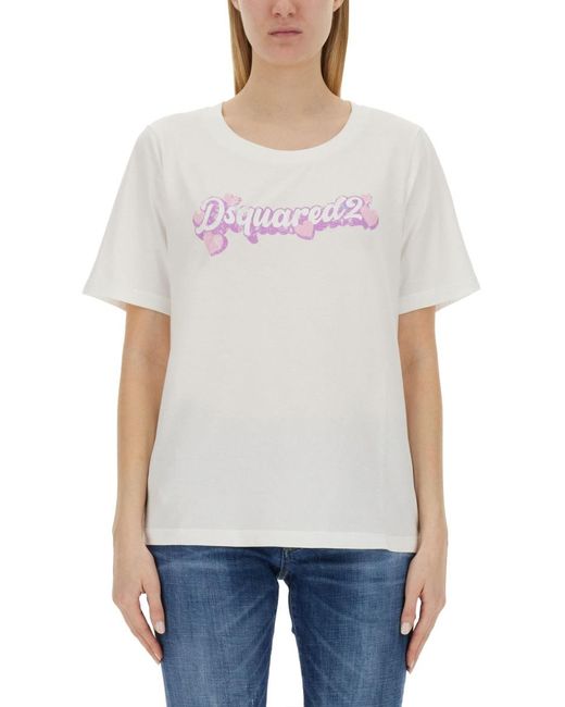 DSquared² White T-Shirt With Logo