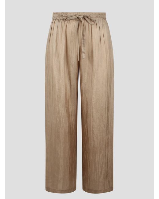 THE ROSE IBIZA Natural Silk Trousers