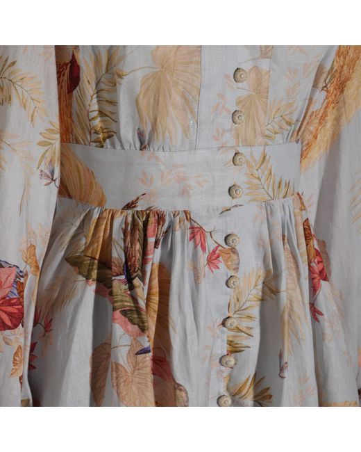 Zimmermann Multicolor Light Linen Dress