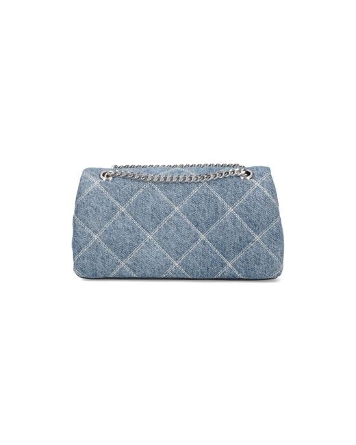 Marc Jacobs Blue The Quilted Dual Chain Denim Crossbody Bag