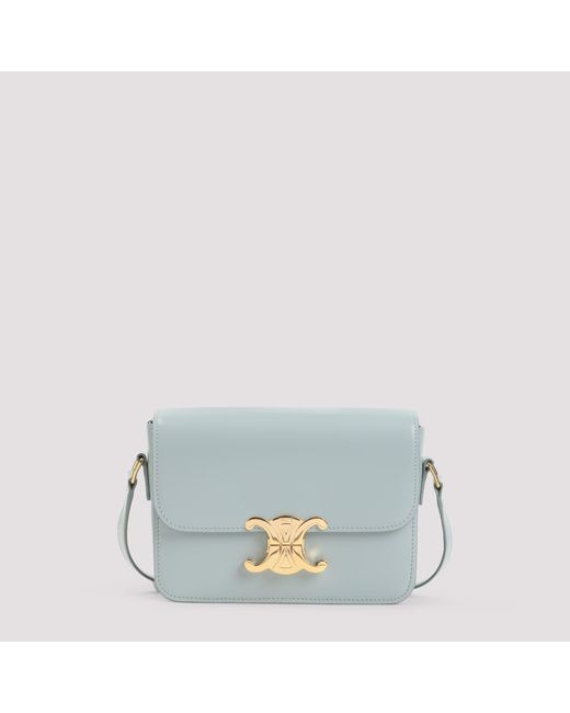 Céline Blue Teen Triomphe Shoulder Bag
