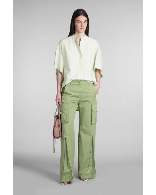 Stella McCartney Pants In Green Cotton