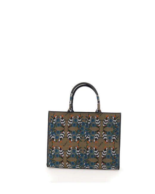 Furla Opportunity monogram-print Tote Bag - Black