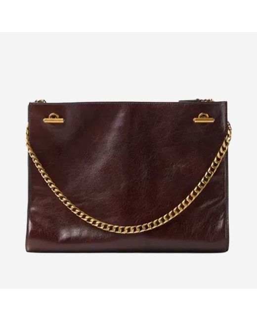 Versace Purple Shoulder Bag Cabine Leather