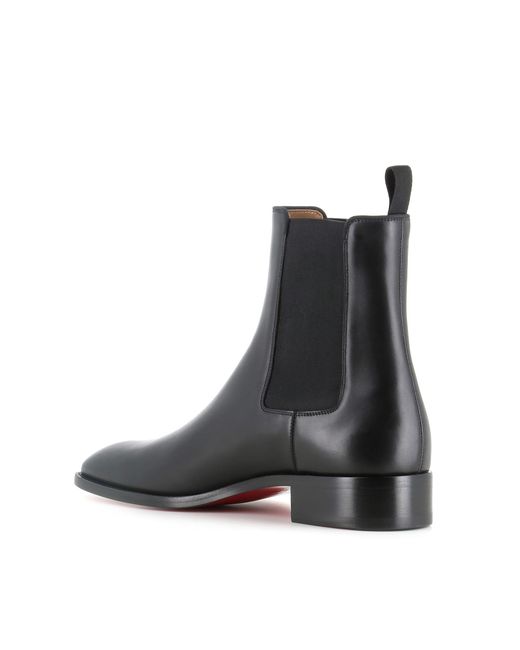 Christian Louboutin Black Chelsea Samson Flat for men