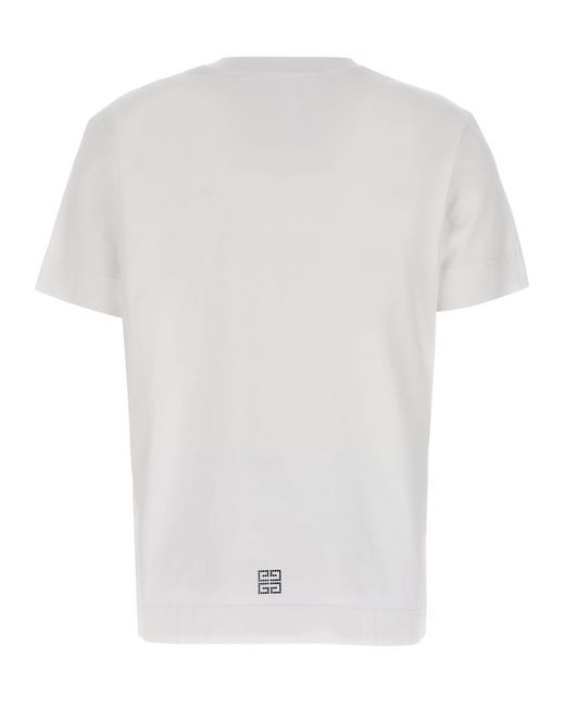 Givenchy White Rhinestone Logo T-shirt