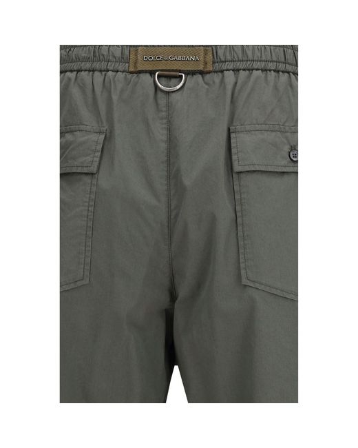 Dolce & Gabbana Gray Cotton Bermuda Shorts for men