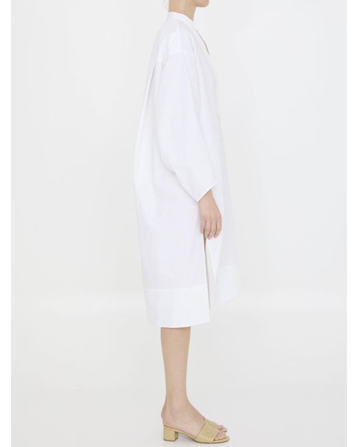 Khaite White Brom Cotton Tunic Dress