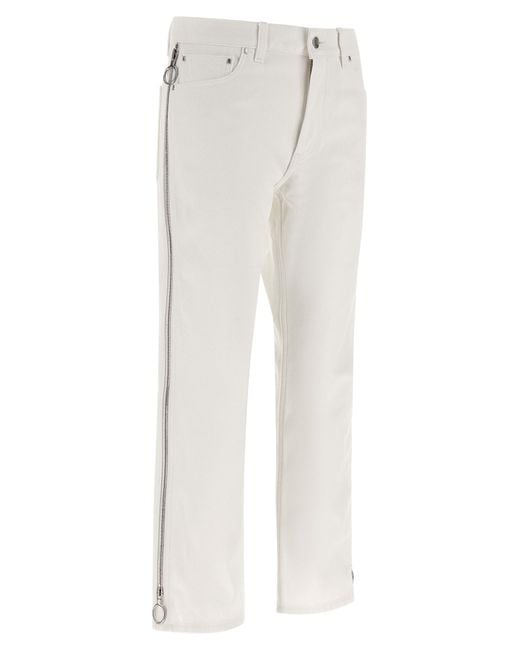 Rabanne White Zip Jeans Cotton