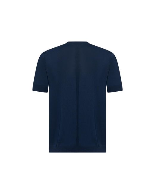 Low Brand Blue Crewneck Sweater Recycled Viscose for men