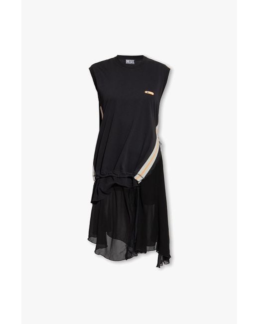DIESEL D-rollace Sleeveless Dress in Black | Lyst