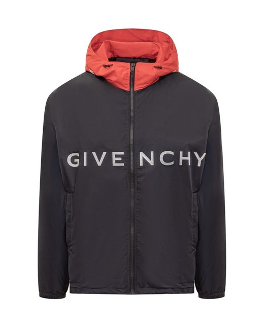 Givenchy Black Windbreaker Jacket for men