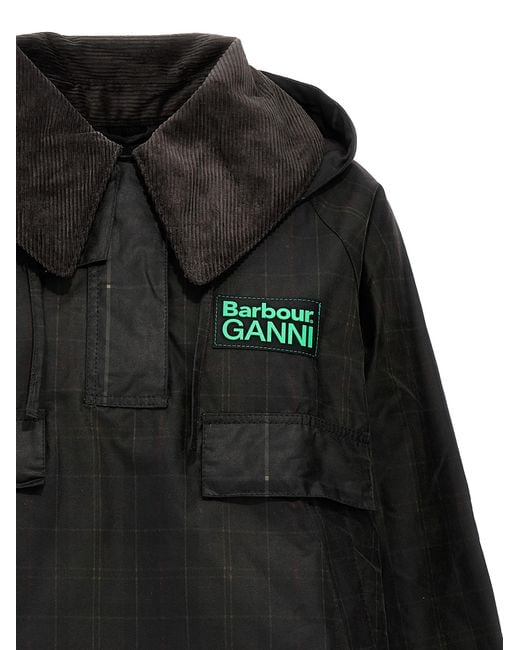 Barbour Black X Ganni Anorak Smock Jacket