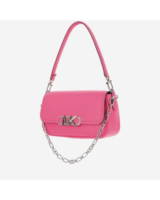 Michael Kors Pink Medium Calfskin Shoulder Bag Leather