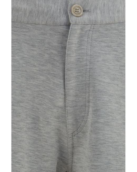 Brunello Cucinelli Gray Cargo Bermuda Shorts for men