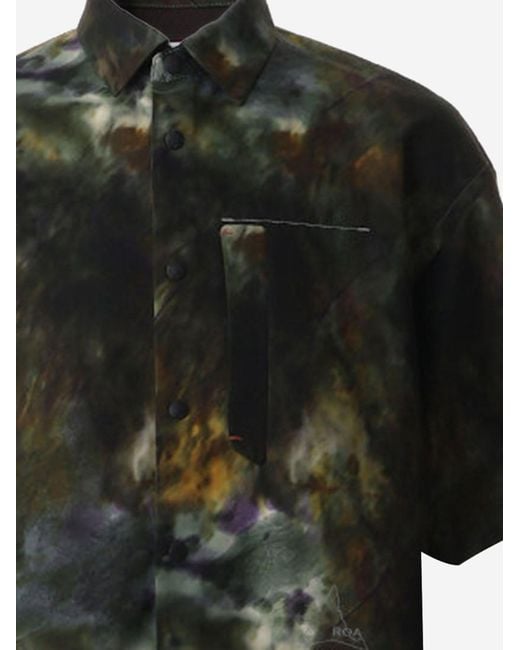 And Wander Black Shirt With Abstract Print, Nylon Polyester for men